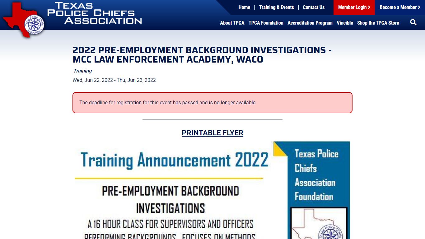 2022 Pre-Employment Background Investigations - Texas Police Chiefs