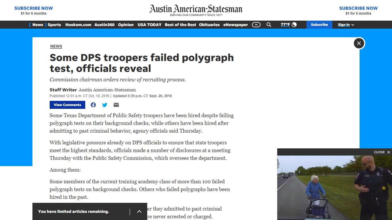 Some DPS troopers failed polygraph test, officials reveal